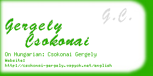 gergely csokonai business card